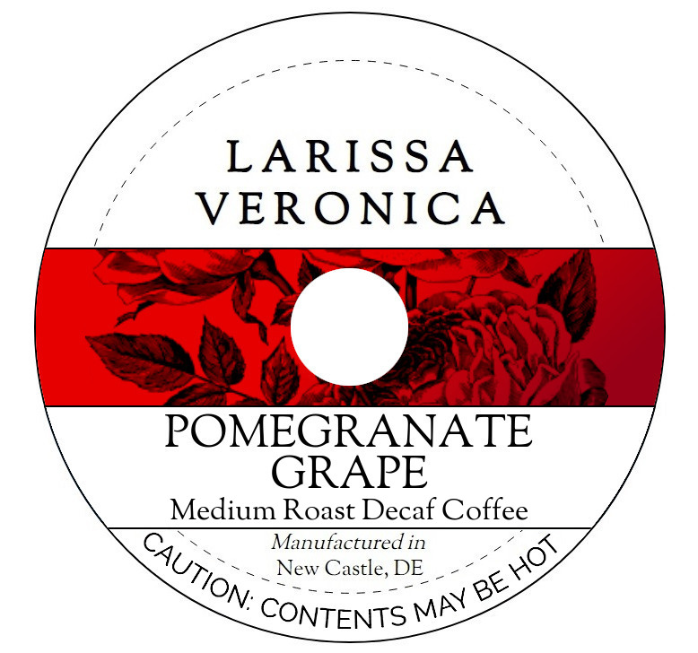 Pomegranate Grape Medium Roast Decaf Coffee <BR>(Single Serve K-Cup Pods)
