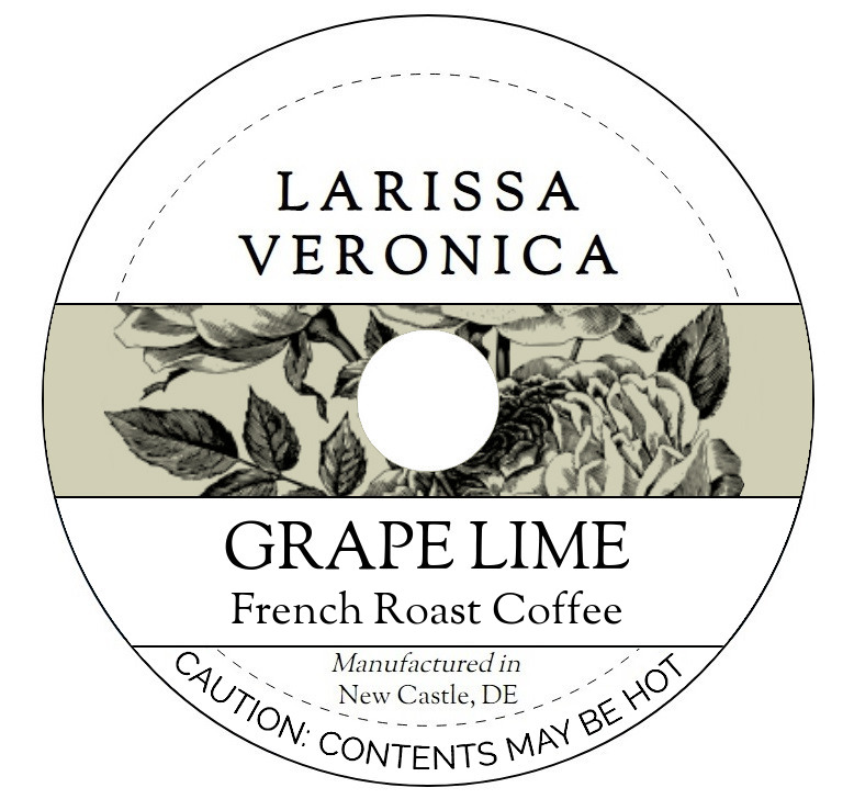 Grape Lime French Roast Coffee <BR>(Single Serve K-Cup Pods)