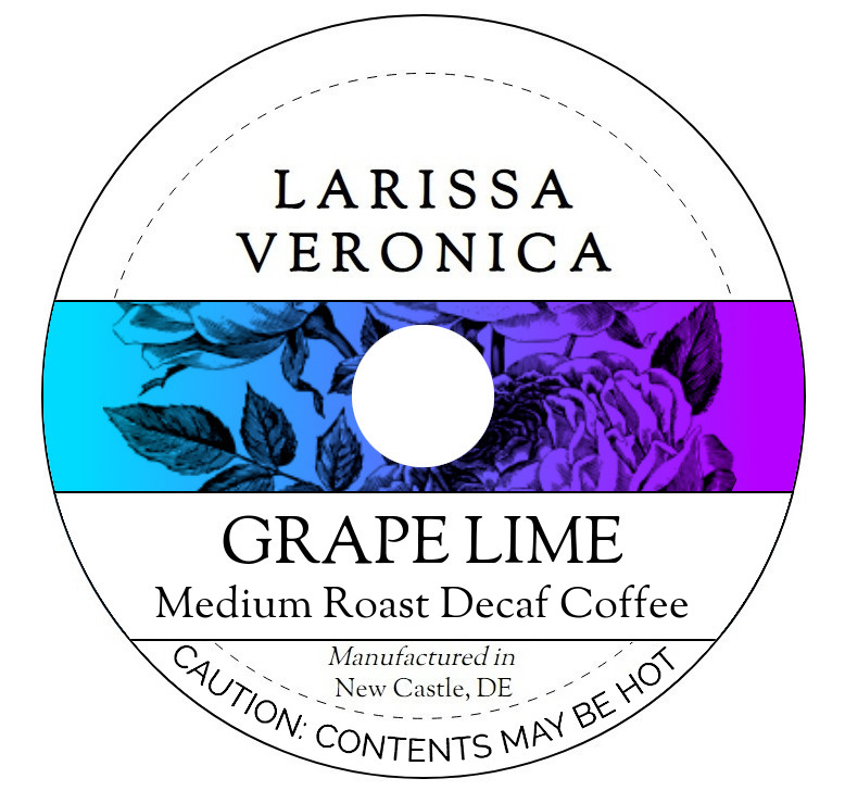 Grape Lime Medium Roast Decaf Coffee <BR>(Single Serve K-Cup Pods)