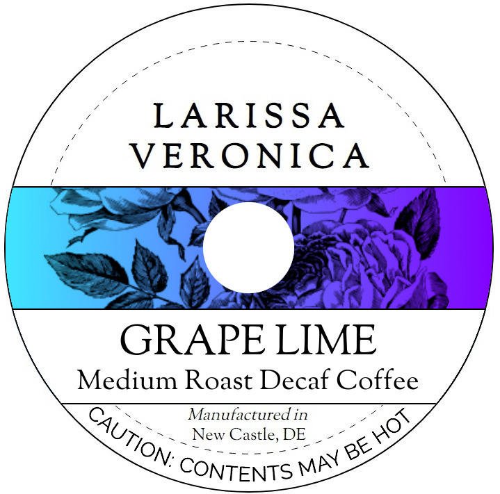 Grape Lime Medium Roast Decaf Coffee <BR>(Single Serve K-Cup Pods)