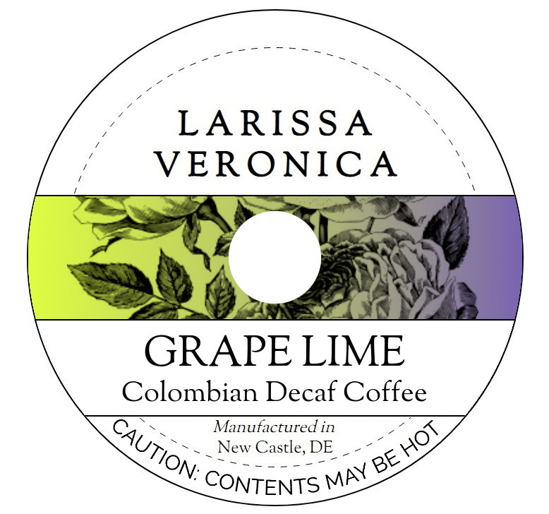 Grape Lime Colombian Decaf Coffee <BR>(Single Serve K-Cup Pods)