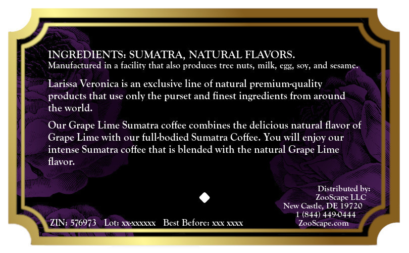 Grape Lime Sumatra Coffee <BR>(Single Serve K-Cup Pods)