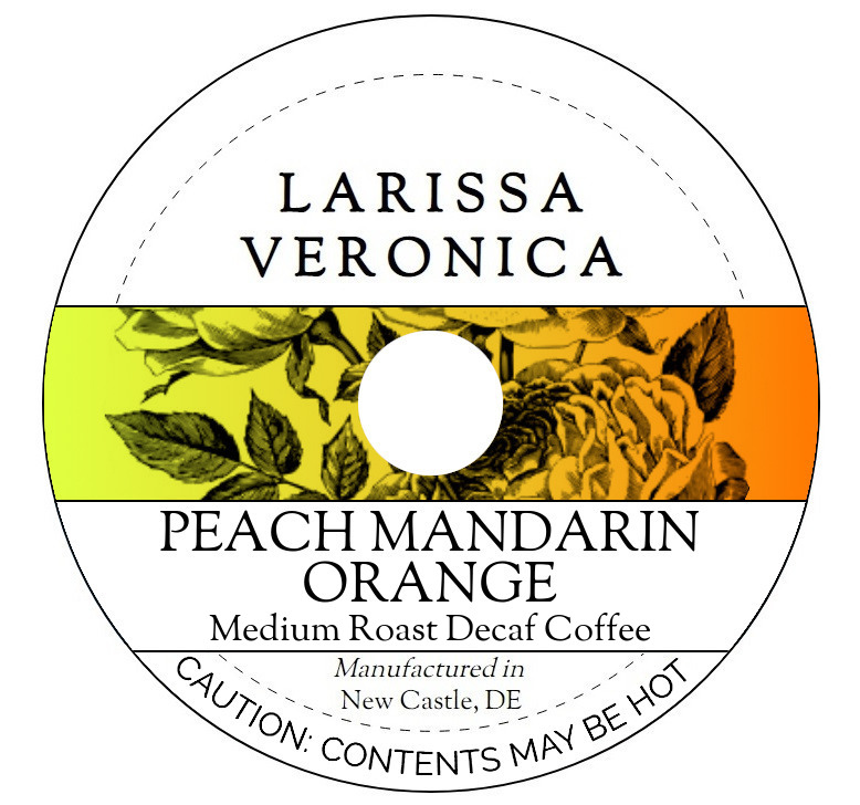 Peach Mandarin Orange Medium Roast Decaf Coffee <BR>(Single Serve K-Cup Pods)