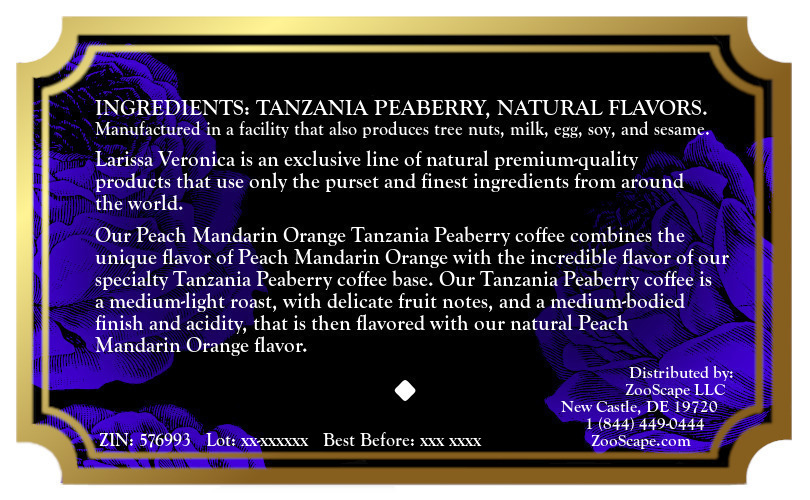 Peach Mandarin Orange Tanzania Peaberry Coffee <BR>(Single Serve K-Cup Pods)