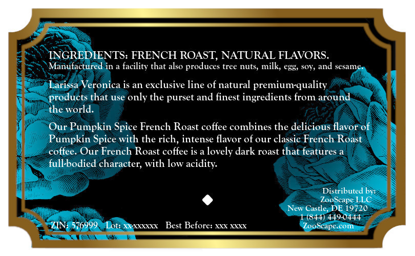Pumpkin Spice French Roast Coffee <BR>(Single Serve K-Cup Pods)