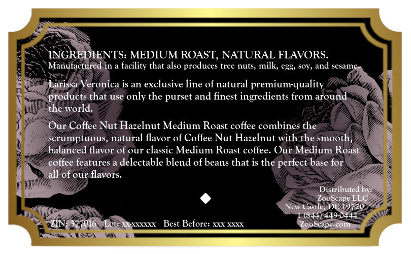 Coffee Nut Hazelnut Medium Roast Coffee <BR>(Single Serve K-Cup Pods)