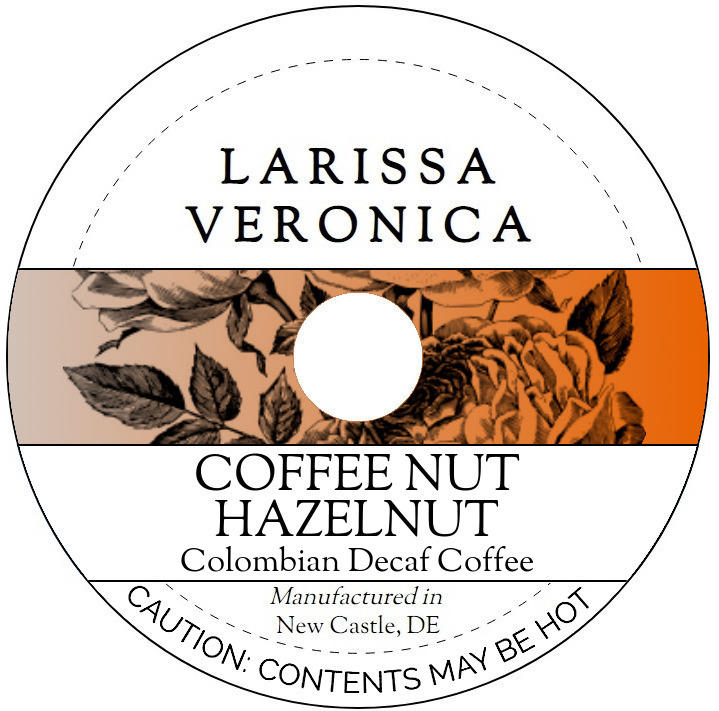 Coffee Nut Hazelnut Colombian Decaf Coffee <BR>(Single Serve K-Cup Pods)