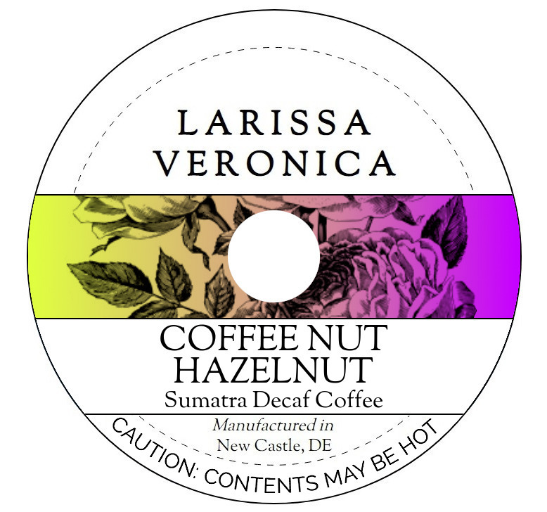 Coffee Nut Hazelnut Sumatra Decaf Coffee <BR>(Single Serve K-Cup Pods)