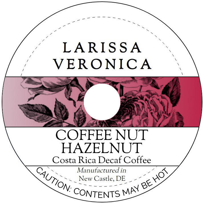 Coffee Nut Hazelnut Costa Rica Decaf Coffee <BR>(Single Serve K-Cup Pods)