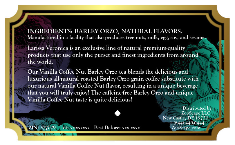Vanilla Coffee Nut Barley Orzo Tea <BR>(Single Serve K-Cup Pods)