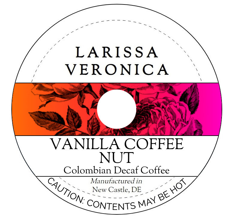 Vanilla Coffee Nut Colombian Decaf Coffee <BR>(Single Serve K-Cup Pods)