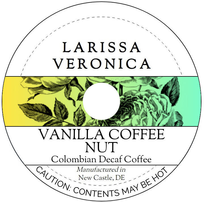 Vanilla Coffee Nut Colombian Decaf Coffee <BR>(Single Serve K-Cup Pods)