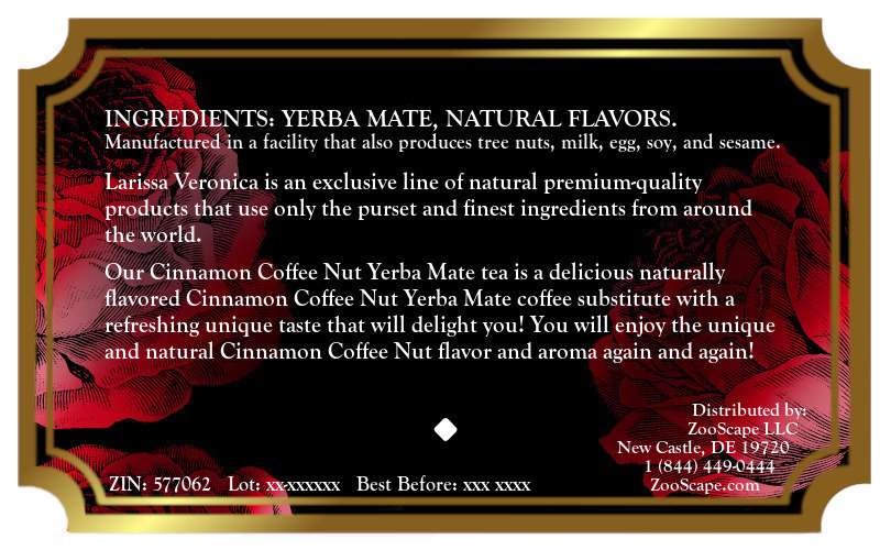 Cinnamon Coffee Nut Yerba Mate Tea <BR>(Single Serve K-Cup Pods)