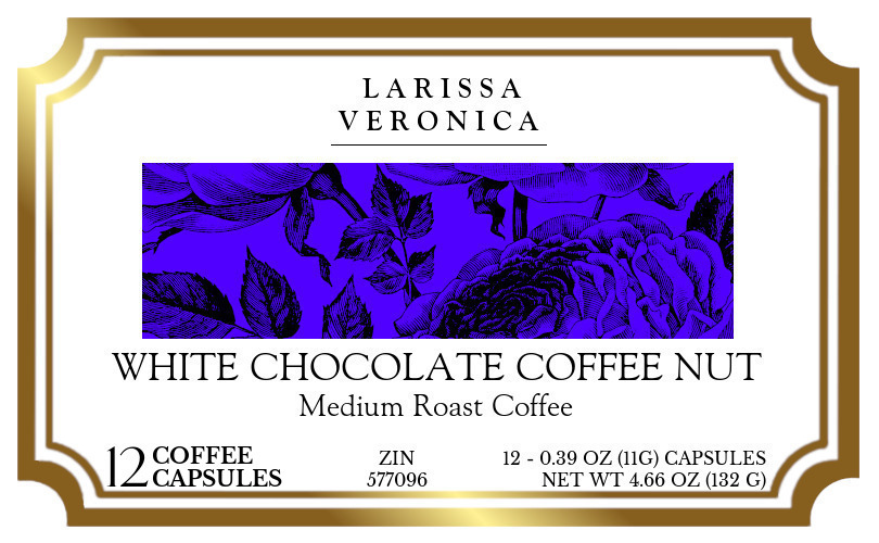 White Chocolate Coffee Nut Medium Roast Coffee <BR>(Single Serve K-Cup Pods) - Label