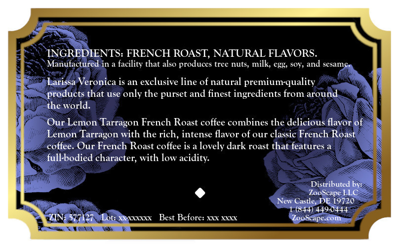 Lemon Tarragon French Roast Coffee <BR>(Single Serve K-Cup Pods)