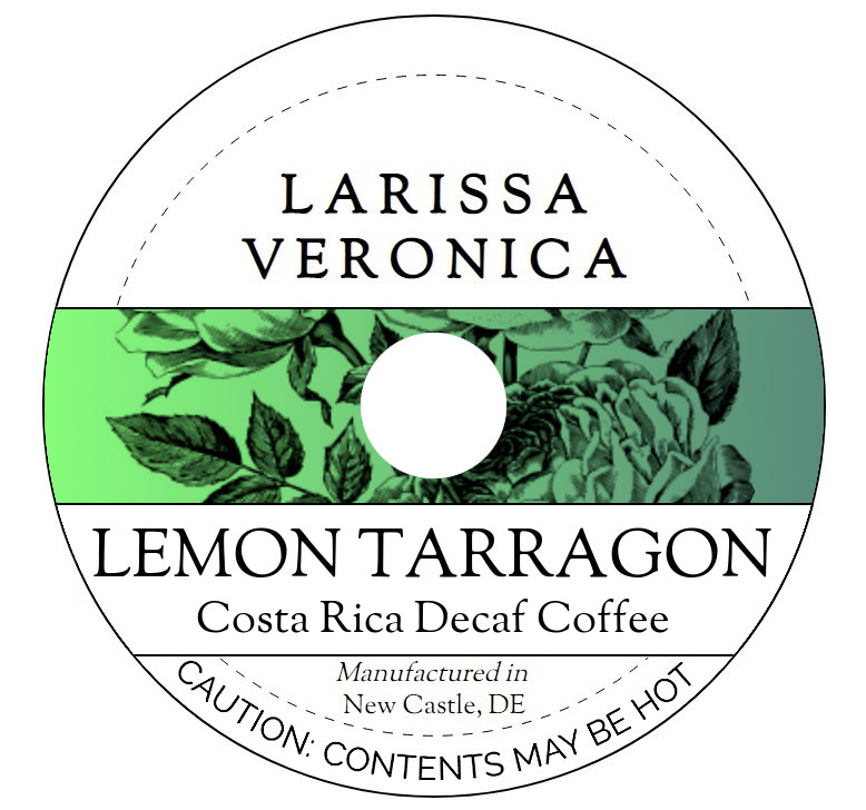 Lemon Tarragon Costa Rica Decaf Coffee <BR>(Single Serve K-Cup Pods)