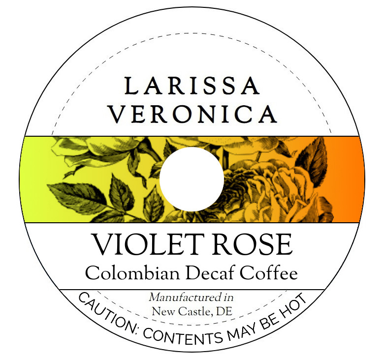 Violet Rose Colombian Decaf Coffee <BR>(Single Serve K-Cup Pods)