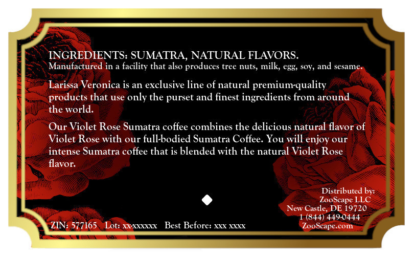 Violet Rose Sumatra Coffee <BR>(Single Serve K-Cup Pods)