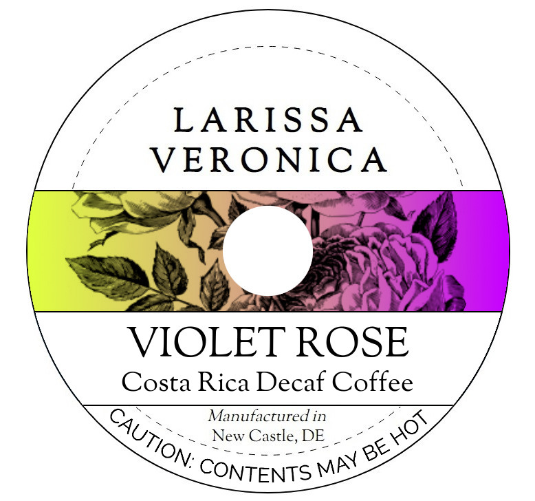 Violet Rose Costa Rica Decaf Coffee <BR>(Single Serve K-Cup Pods)