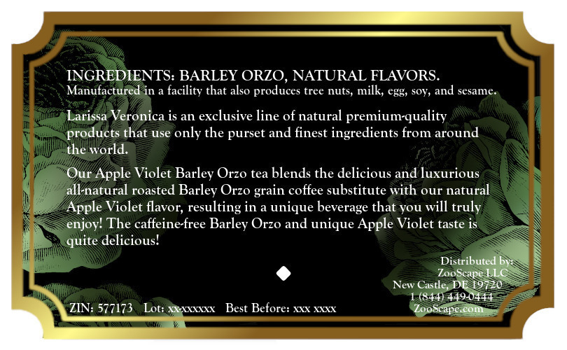 Apple Violet Barley Orzo Tea <BR>(Single Serve K-Cup Pods)
