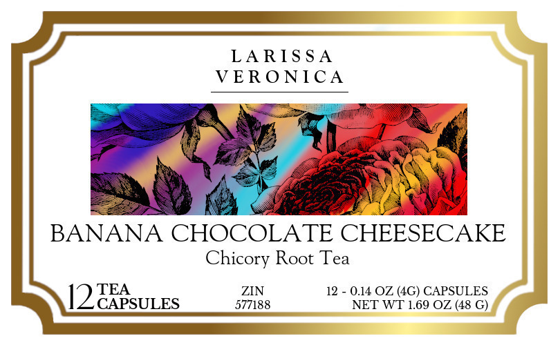 Banana Chocolate Cheesecake Chicory Root Tea <BR>(Single Serve K-Cup Pods) - Label