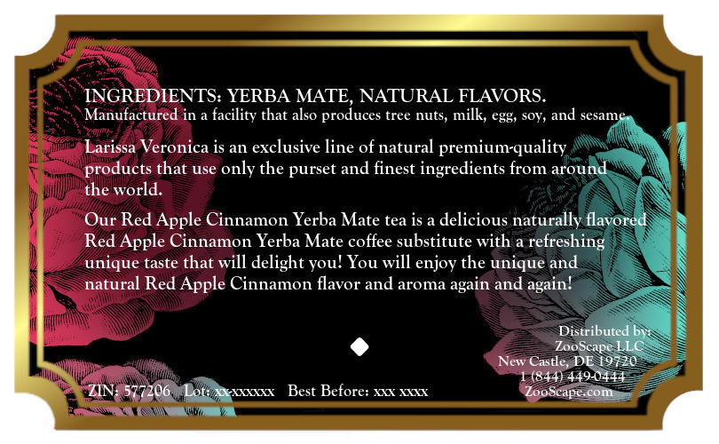 Red Apple Cinnamon Yerba Mate Tea <BR>(Single Serve K-Cup Pods)