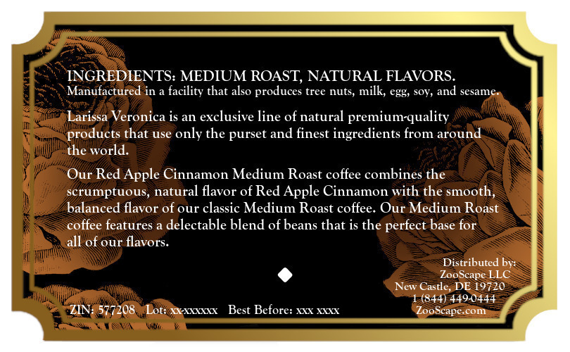 Red Apple Cinnamon Medium Roast Coffee <BR>(Single Serve K-Cup Pods)