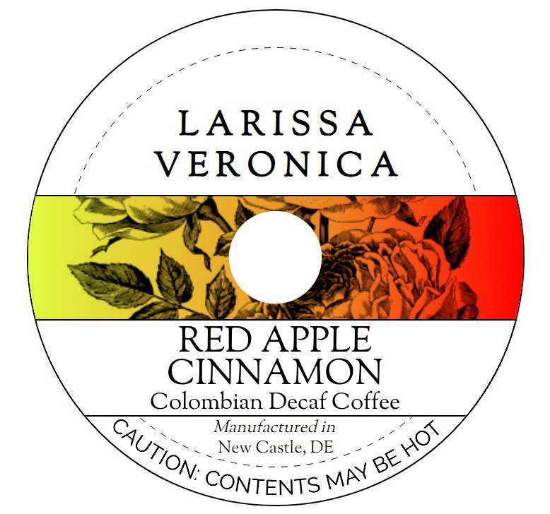 Red Apple Cinnamon Colombian Decaf Coffee <BR>(Single Serve K-Cup Pods)