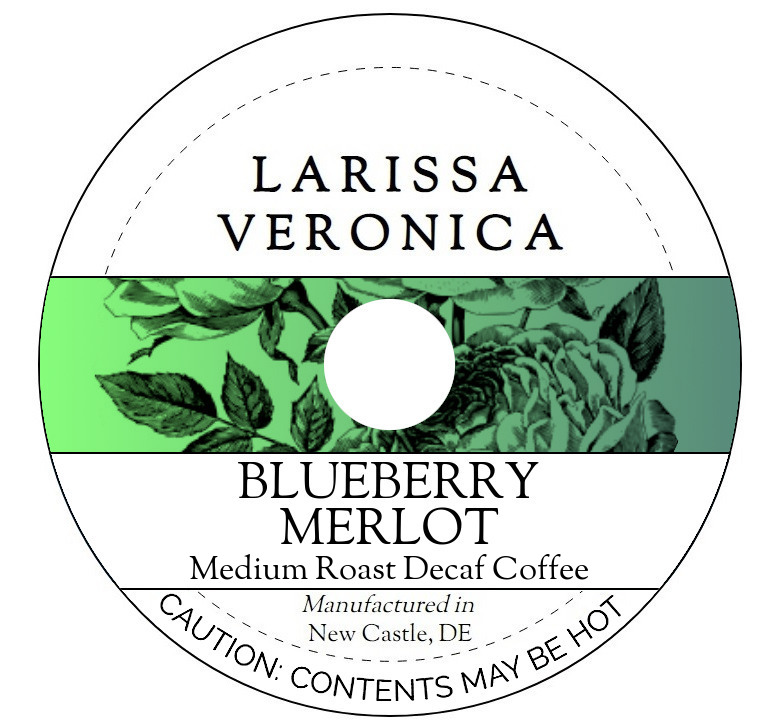 Blueberry Merlot Medium Roast Decaf Coffee <BR>(Single Serve K-Cup Pods)