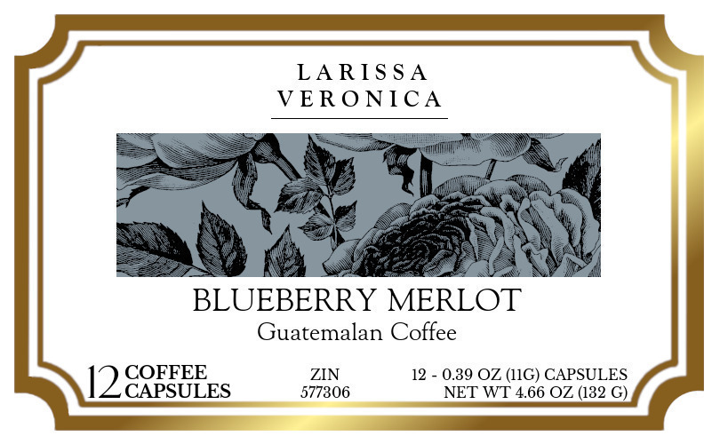 Blueberry Merlot Guatemalan Coffee <BR>(Single Serve K-Cup Pods) - Label
