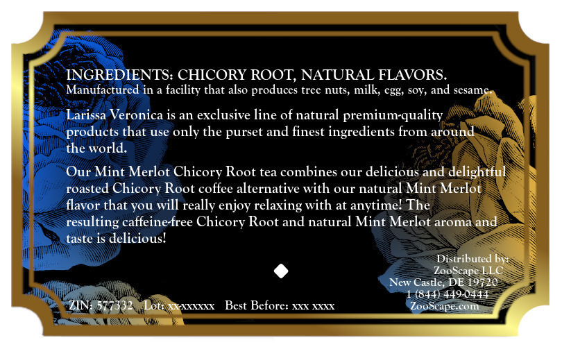 Mint Merlot Chicory Root Tea <BR>(Single Serve K-Cup Pods)
