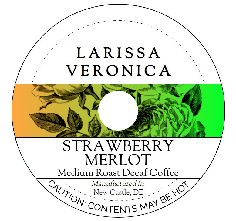 Strawberry Merlot Medium Roast Decaf Coffee <BR>(Single Serve K-Cup Pods)