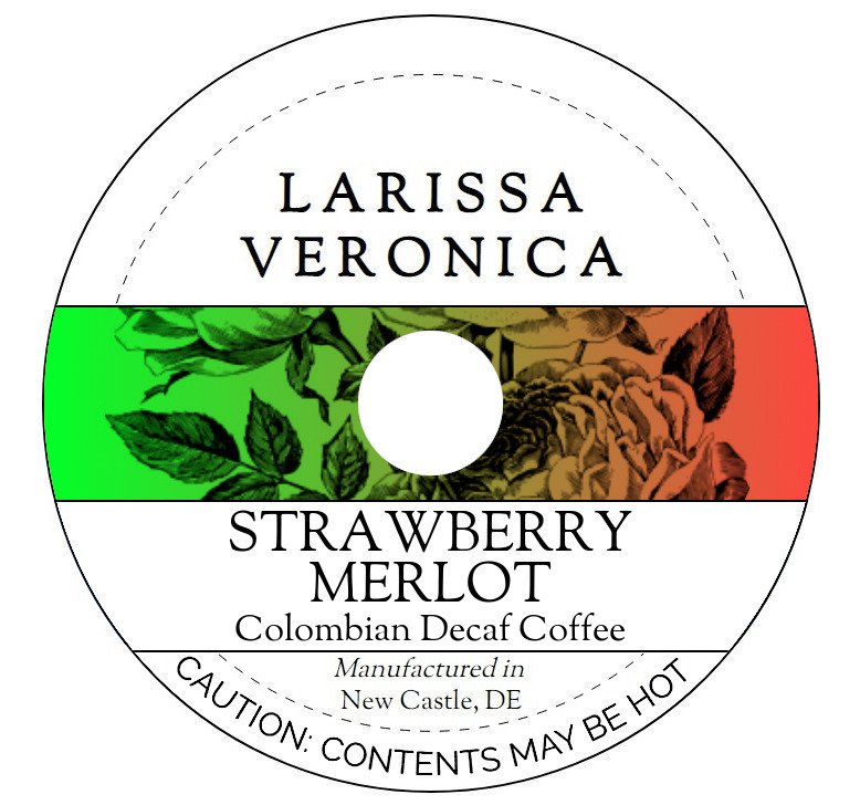 Strawberry Merlot Colombian Decaf Coffee <BR>(Single Serve K-Cup Pods)