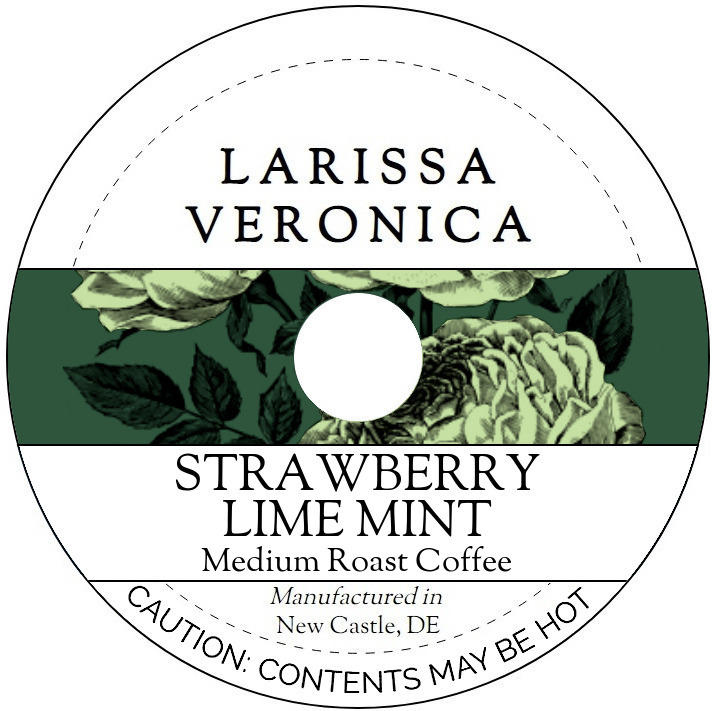 Strawberry Lime Mint Medium Roast Coffee <BR>(Single Serve K-Cup Pods)