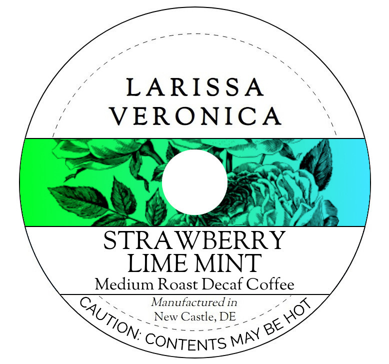 Strawberry Lime Mint Medium Roast Decaf Coffee <BR>(Single Serve K-Cup Pods)