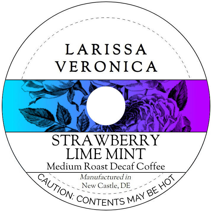 Strawberry Lime Mint Medium Roast Decaf Coffee <BR>(Single Serve K-Cup Pods)