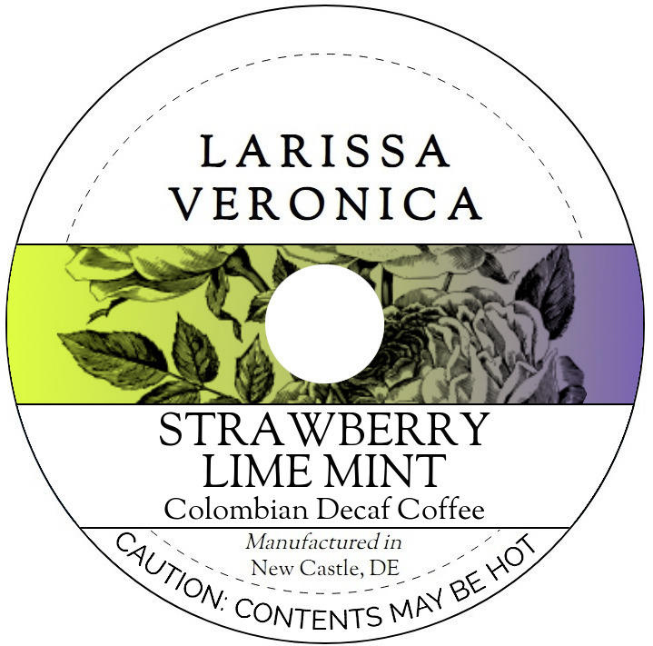 Strawberry Lime Mint Colombian Decaf Coffee <BR>(Single Serve K-Cup Pods)