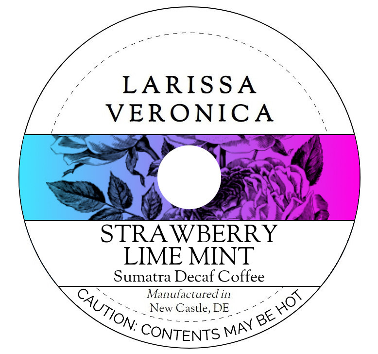 Strawberry Lime Mint Sumatra Decaf Coffee <BR>(Single Serve K-Cup Pods)