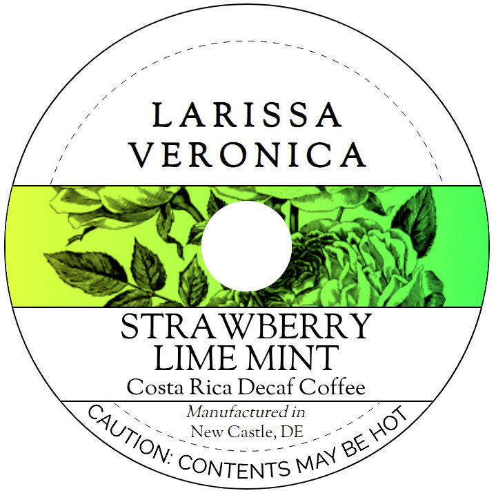 Strawberry Lime Mint Costa Rica Decaf Coffee <BR>(Single Serve K-Cup Pods)