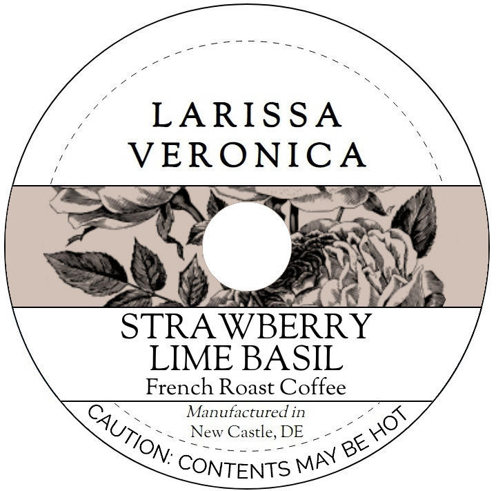 Strawberry Lime Basil French Roast Coffee <BR>(Single Serve K-Cup Pods)
