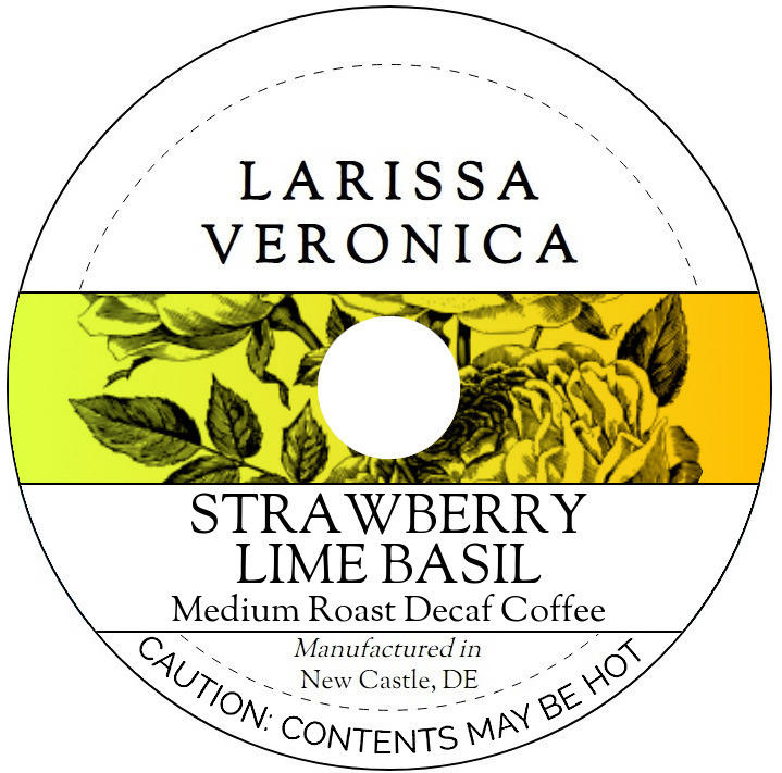 Strawberry Lime Basil Medium Roast Decaf Coffee <BR>(Single Serve K-Cup Pods)