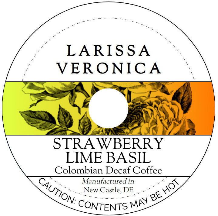 Strawberry Lime Basil Colombian Decaf Coffee <BR>(Single Serve K-Cup Pods)