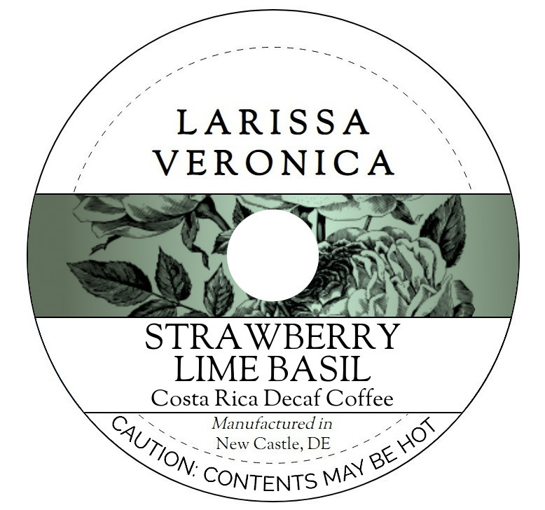Strawberry Lime Basil Costa Rica Decaf Coffee <BR>(Single Serve K-Cup Pods)