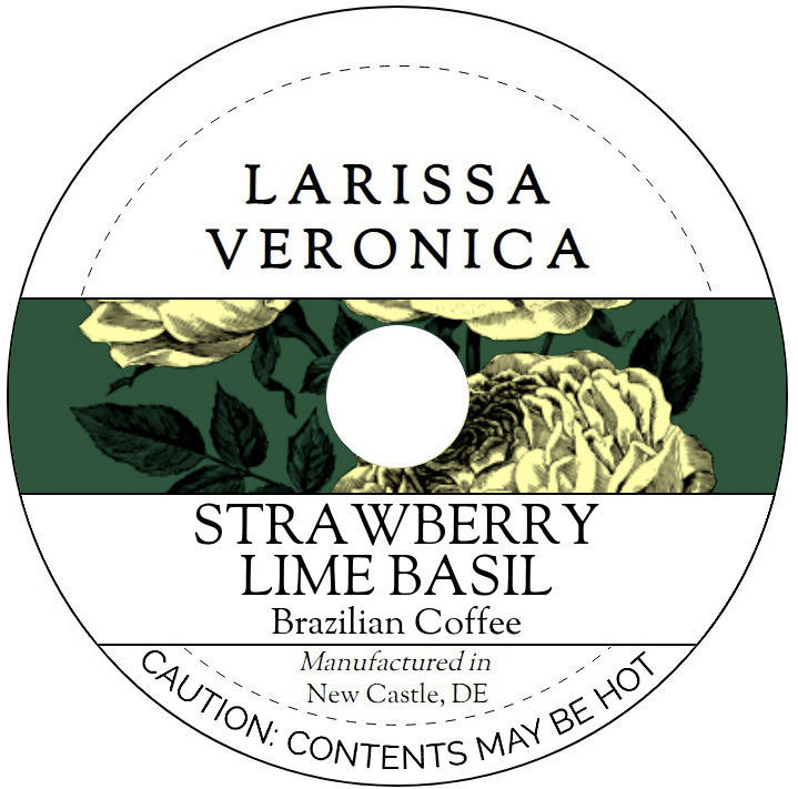 Strawberry Lime Basil Brazilian Coffee <BR>(Single Serve K-Cup Pods)