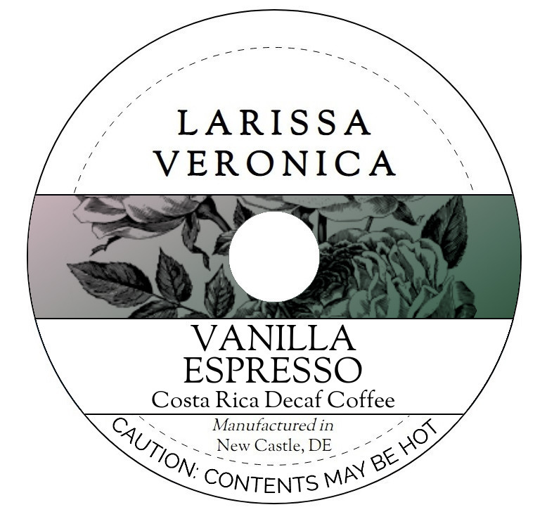 Vanilla Espresso Costa Rica Decaf Coffee <BR>(Single Serve K-Cup Pods)