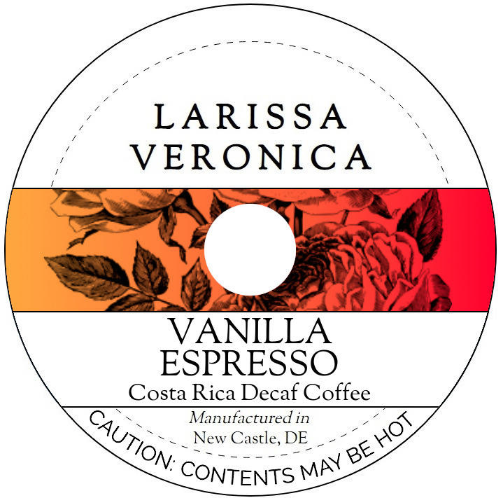 Vanilla Espresso Costa Rica Decaf Coffee <BR>(Single Serve K-Cup Pods)