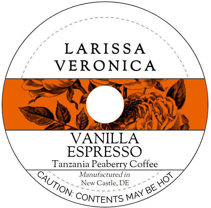 Vanilla Espresso Tanzania Peaberry Coffee <BR>(Single Serve K-Cup Pods)