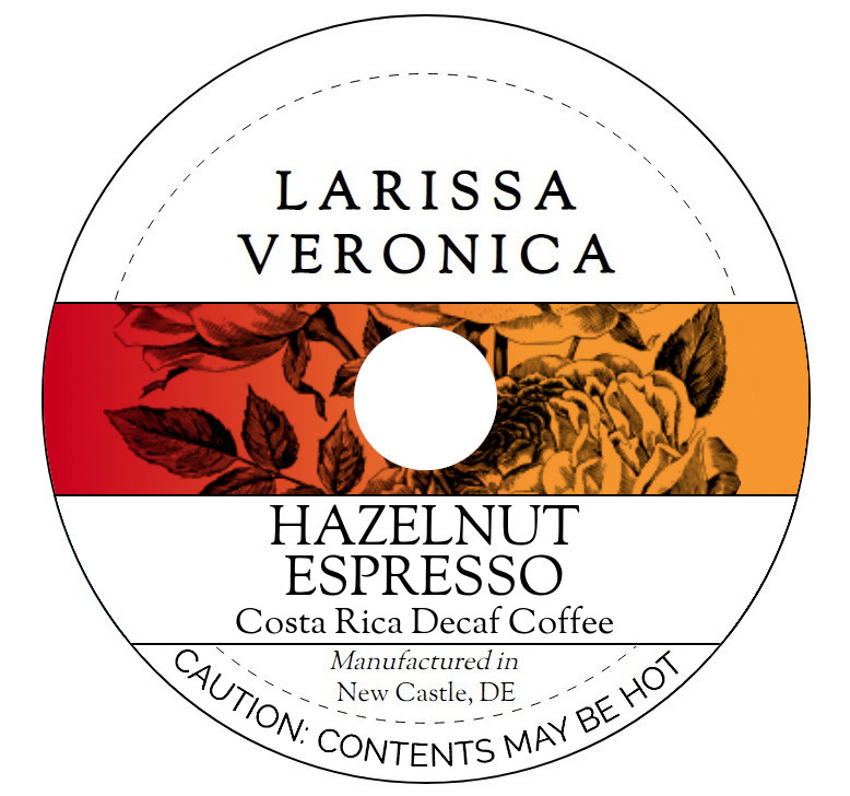 Hazelnut Espresso Costa Rica Decaf Coffee <BR>(Single Serve K-Cup Pods)