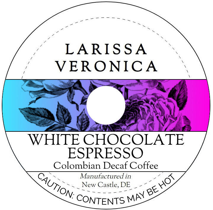 White Chocolate Espresso Colombian Decaf Coffee <BR>(Single Serve K-Cup Pods)