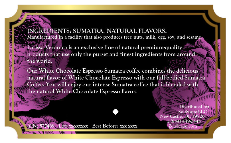 White Chocolate Espresso Sumatra Coffee <BR>(Single Serve K-Cup Pods)